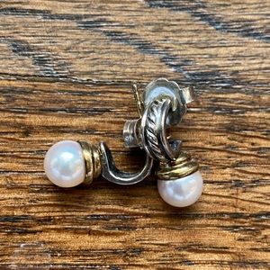 David Yurman drop pearl earrings
